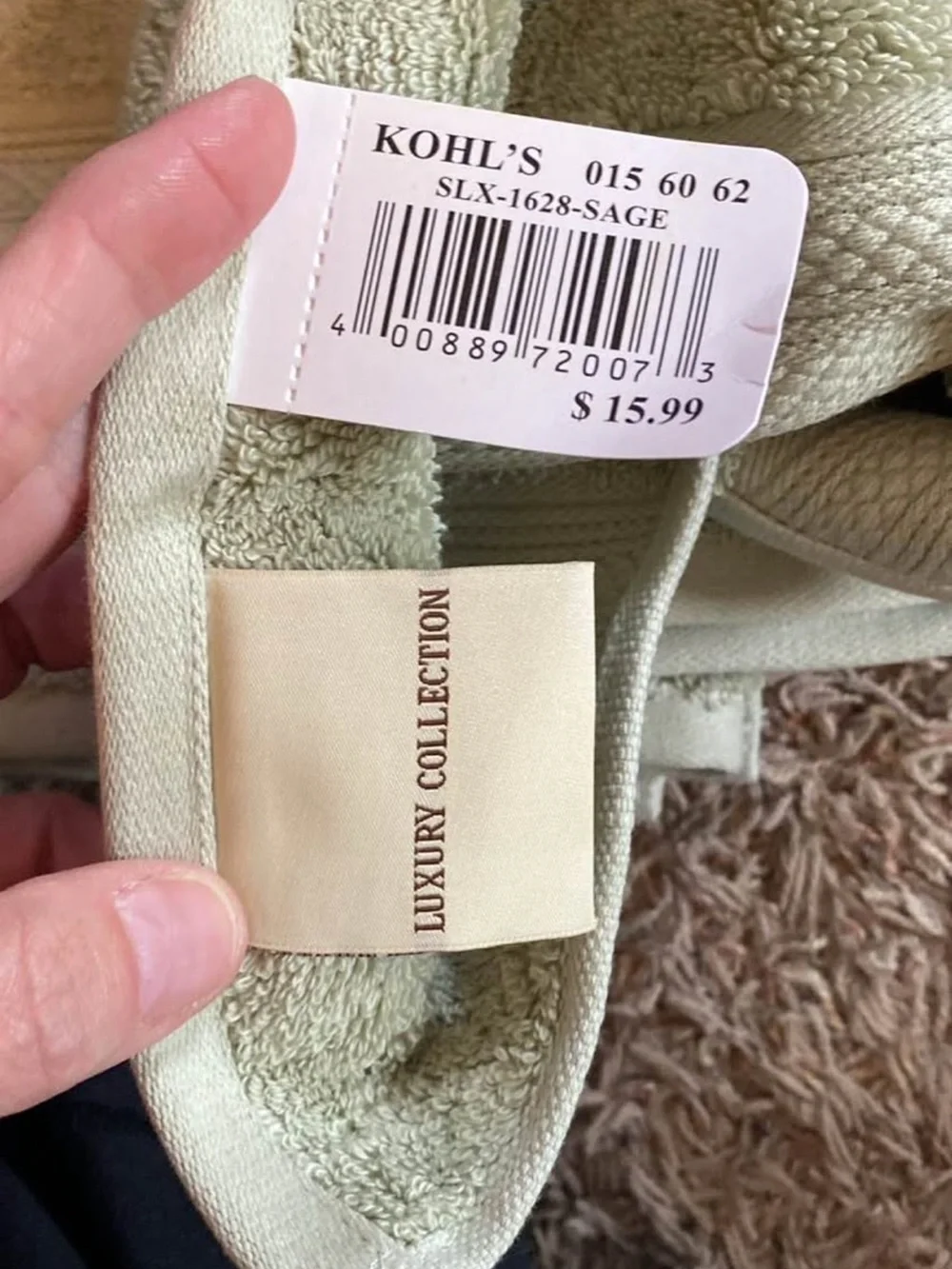 Kohl's Sage Luxury Collection Hand Towel (2)